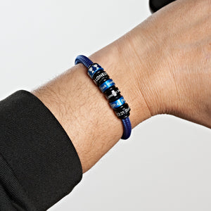 Sustainable OceanYarn NOTCH Bracelet - Sand with Black Clasp