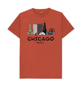Rust Chicago  26.2  Black Text Men's  T-Shirt