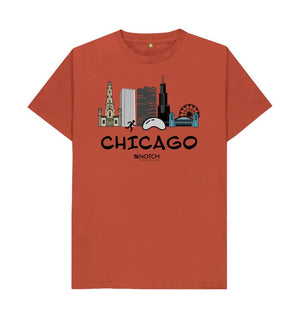 Rust Chicago  26.2  Black Text Men's  T-Shirt