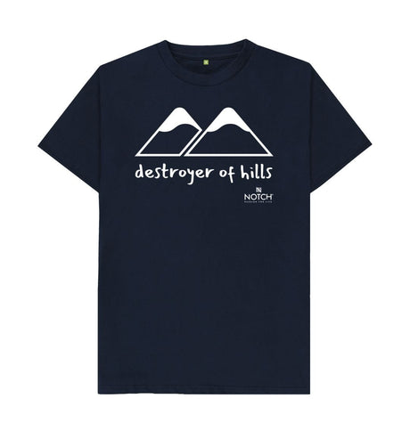 Navy Blue Men's Destroyer of Hills T-Shirt