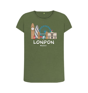 Khaki London 26.2 White Text Women's T-Shirt