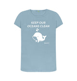 Stone Blue Women's Keep Our Oceans Clean T-Shirt