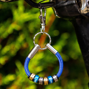 Sustainable OceanYarn NOTCH Golf Loop - Natural with blue aluminium ends