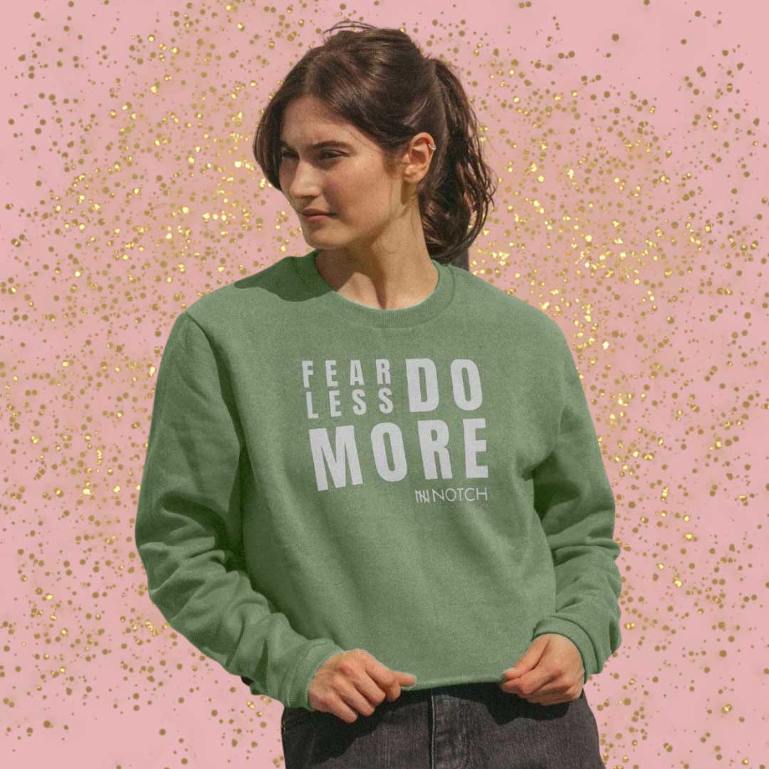 Fear Less Do More Boxy Jumper