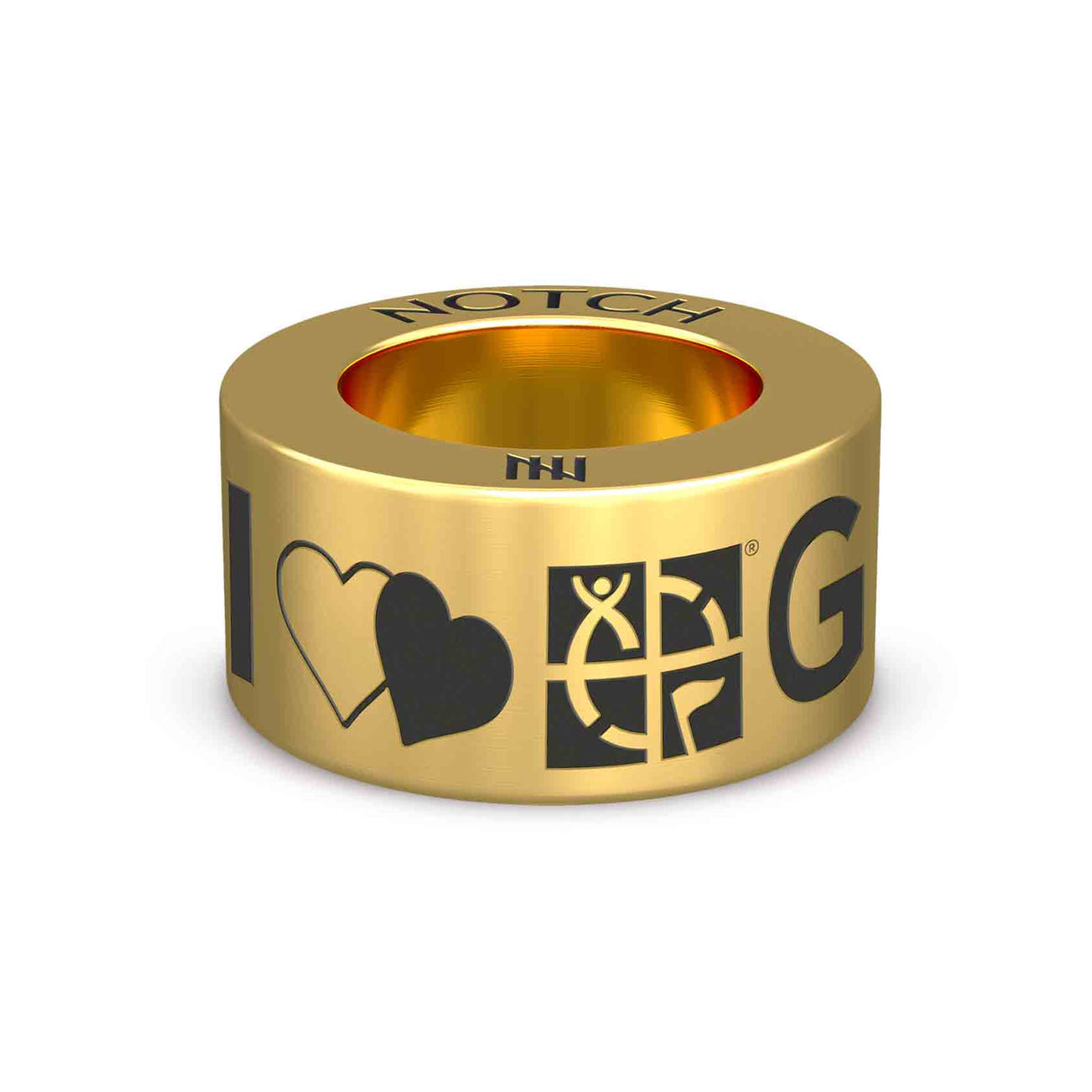 I (heart) GEOCACHING NOTCH Charm