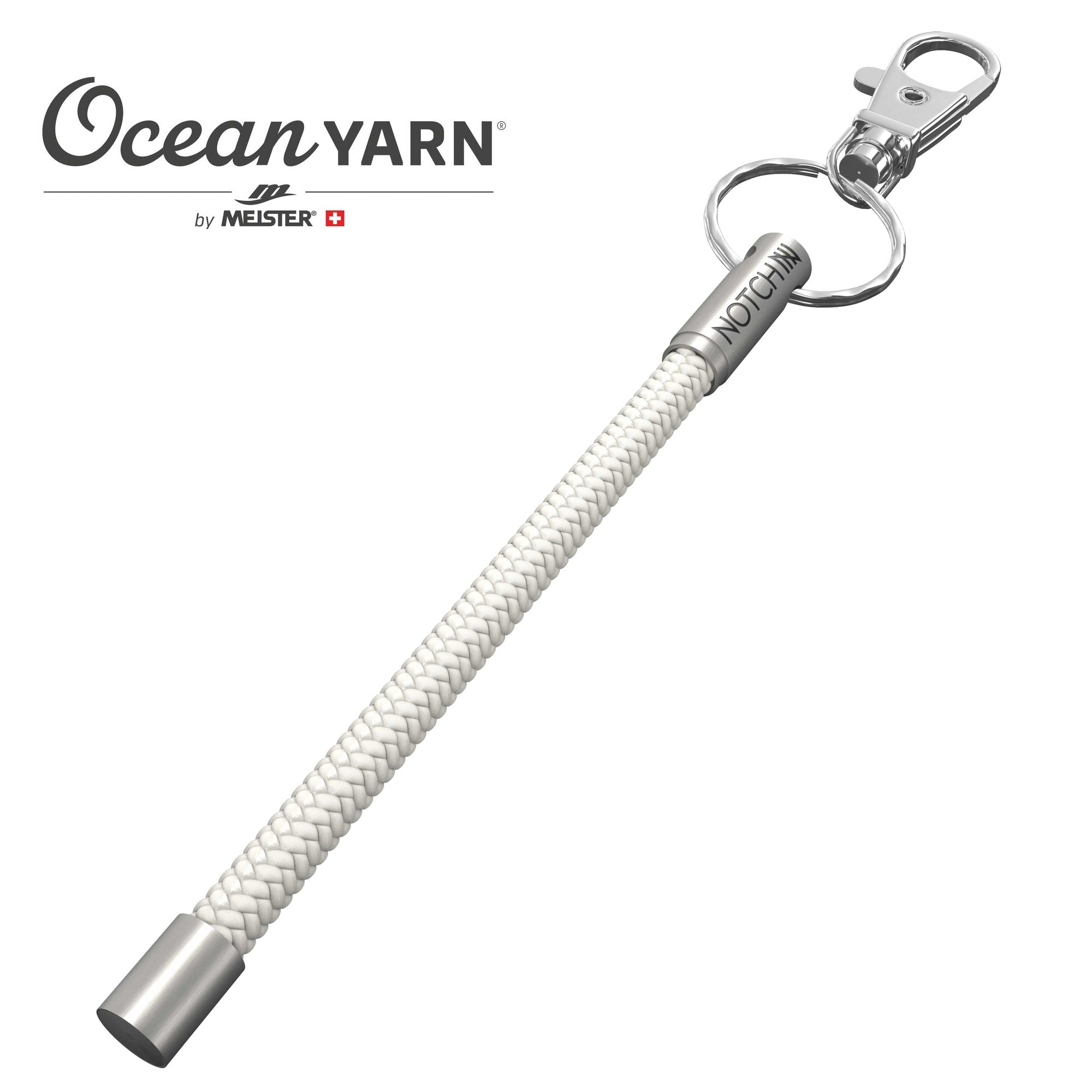Sustainable OceanYarn NOTCH Tale - Natural with stainless steel ends