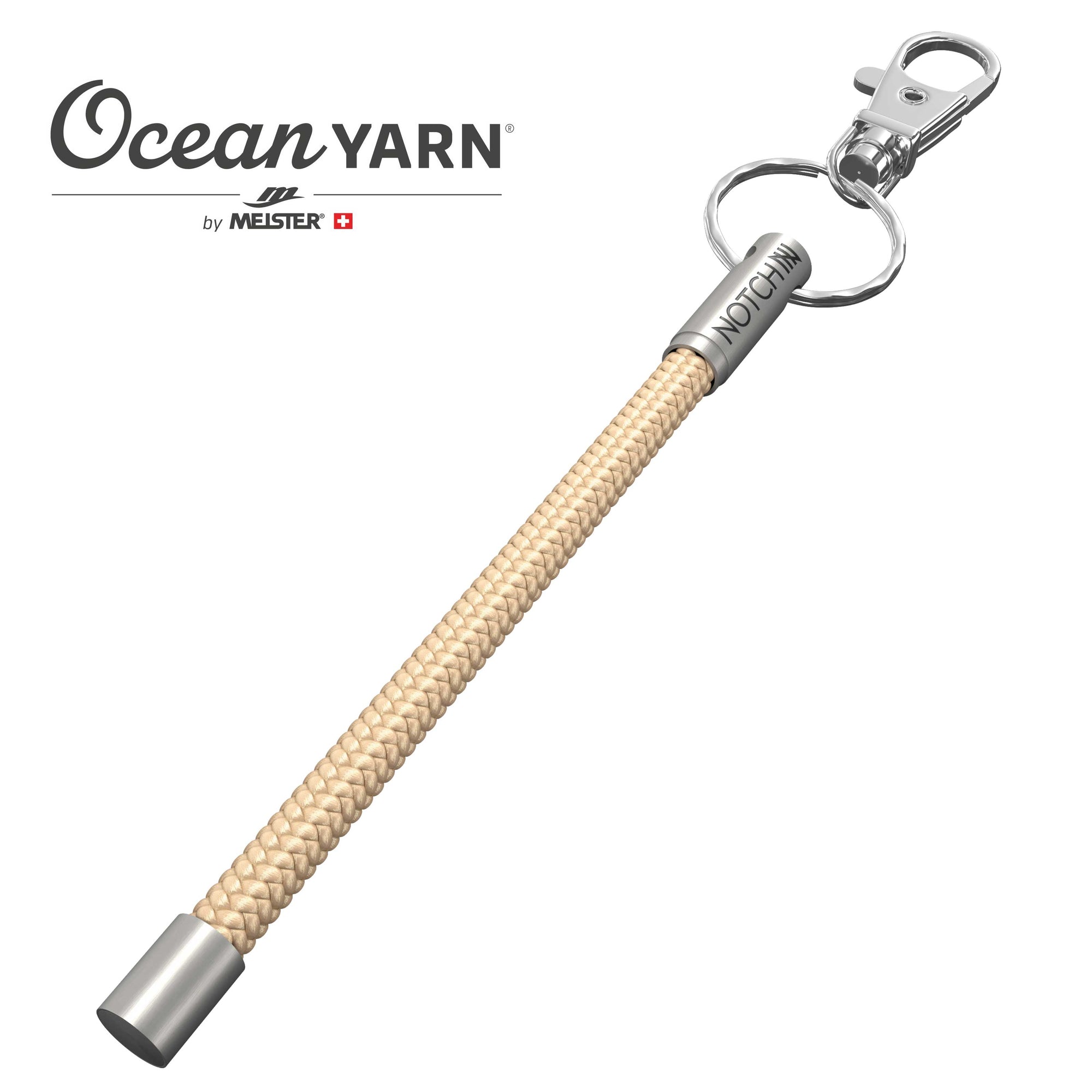 Sustainable OceanYarn NOTCH Tale - Sand with stainless steel ends
