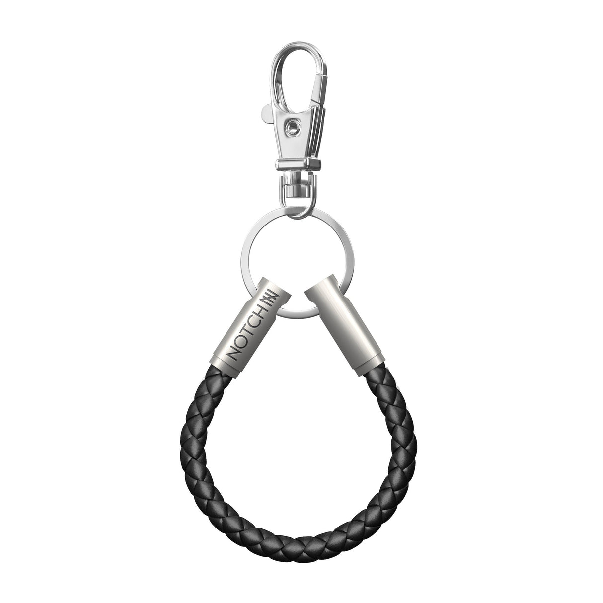 Leather Geocaching NOTCH Loop with stainless steel ends