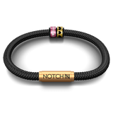 LOVE BRACELET FOR HER PLUS TWO NOTCH CHARMS