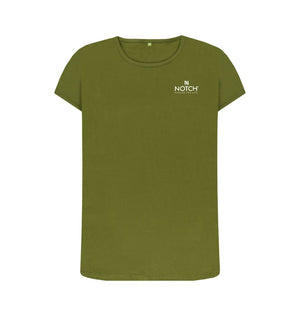 Moss Green Women's Small Notch Logo T-Shirt