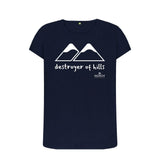 Navy Blue women's Destroyer of Hills T-Shirt