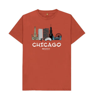 Rust Chicago 26.2 White Text Men's T-Shirt