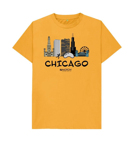 Mustard Chicago  26.2  Black Text Men's  T-Shirt