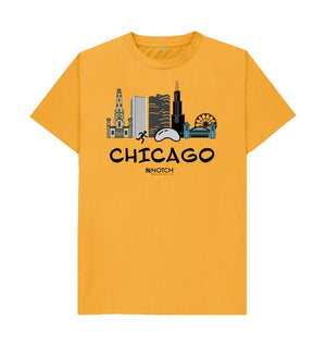 Mustard Chicago  26.2  Black Text Men's  T-Shirt