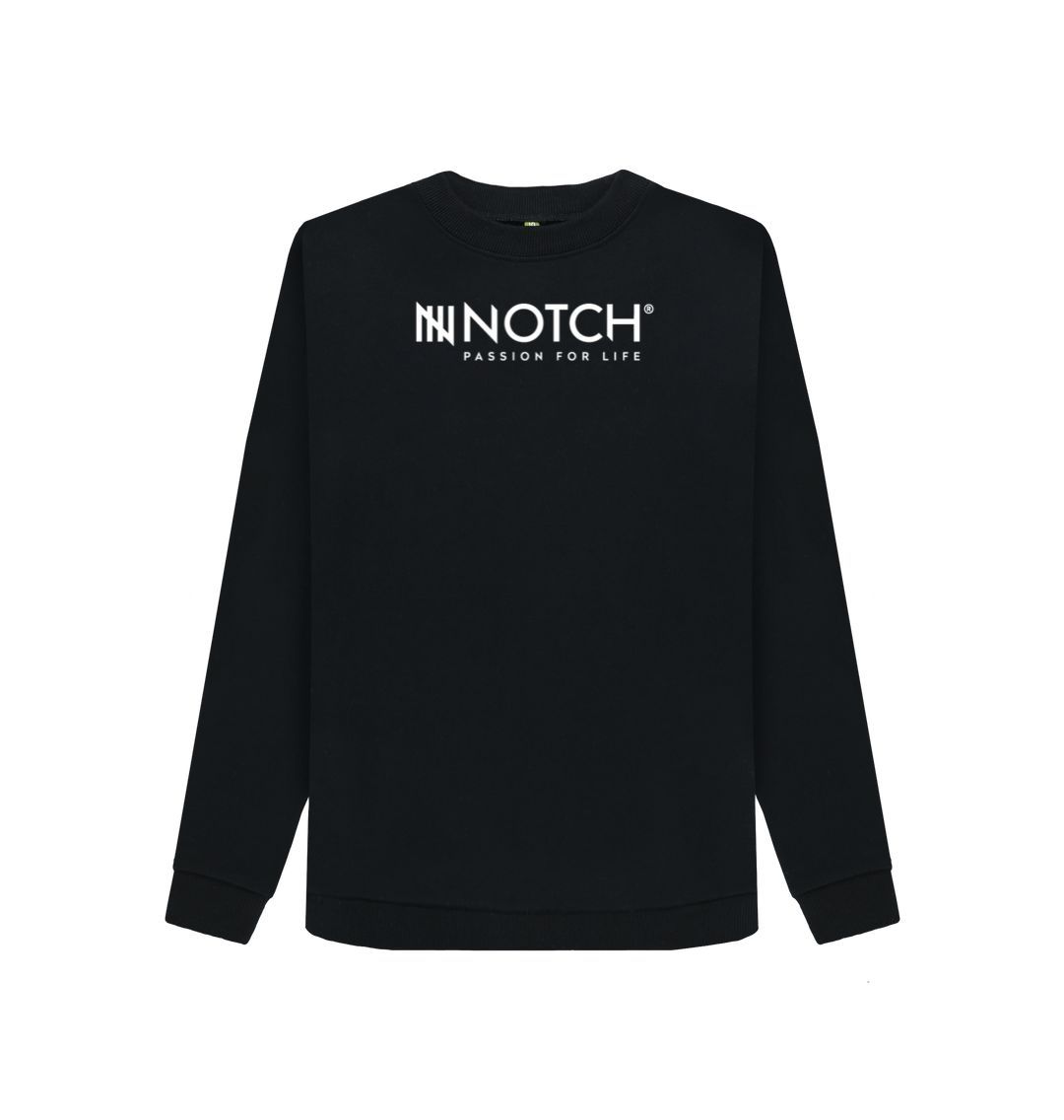 Black Women's Notch Logo Jumper