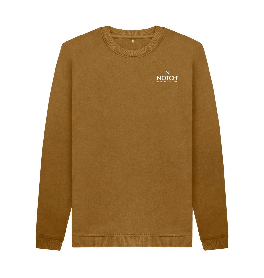 Brown Men's Small Notch Logo Sweater