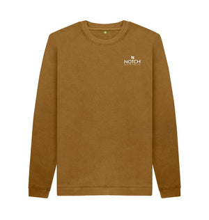 Brown Men's Small Notch Logo Sweater