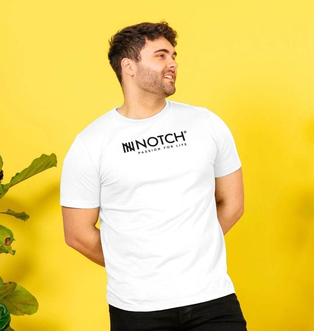Men's Notch Logo White T-Shirt