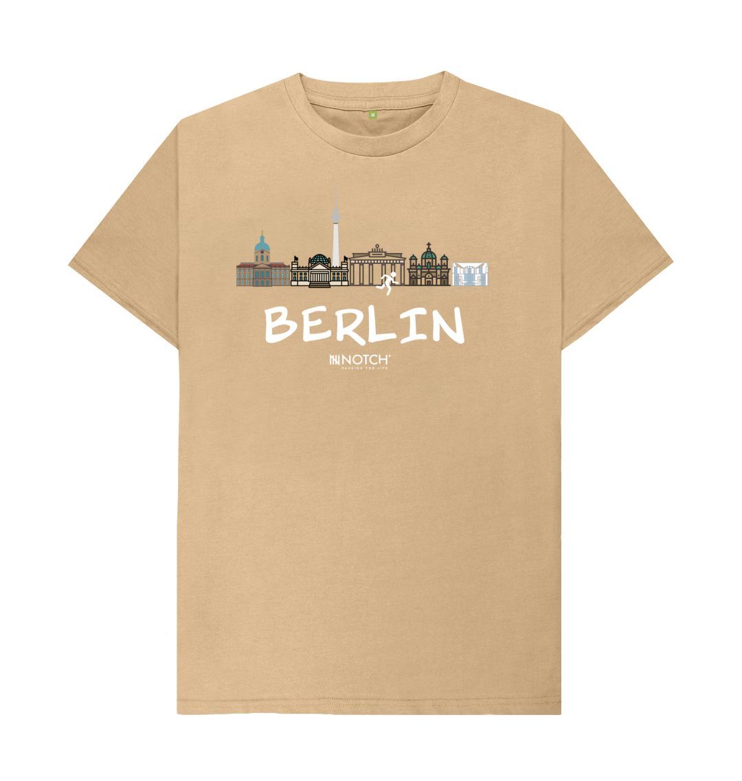 Sand Berlin 26.2 White Text Men's T-Shirt