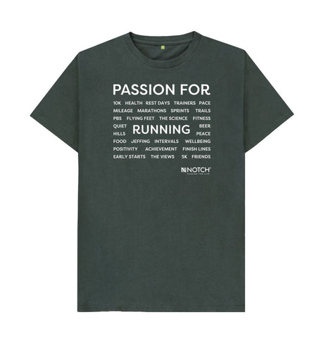 Dark Grey Men's Passion For Running T-Shirt