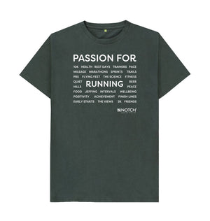 Dark Grey Men's Passion For Running T-Shirt