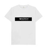 White Men's Notch Black and White T-Shirt