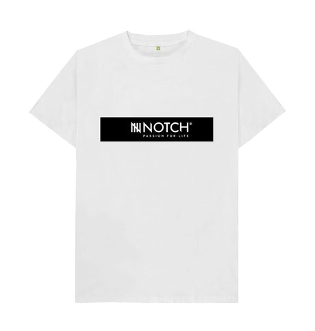 White Men's Notch Black and White T-Shirt