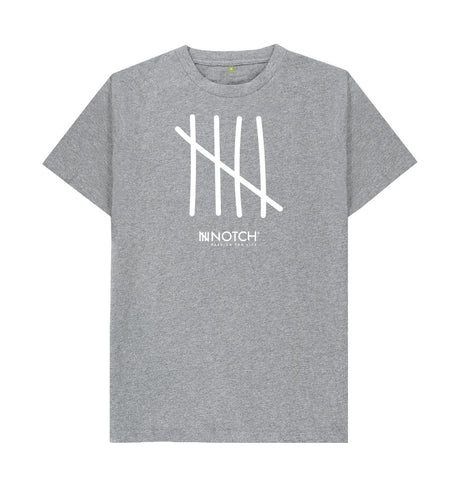 Athletic Grey Men's All White Tally T-Shirt