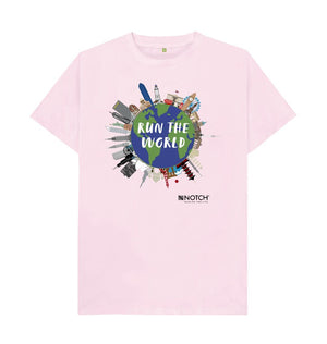Pink Men's Run The World T-Shirt