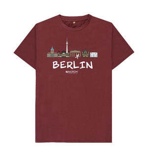 Red Wine Berlin 26.2 White Text Men's T-Shirt