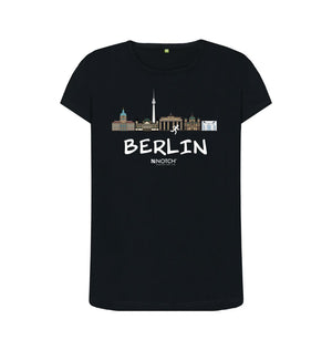 Black Berlin 26.2 White Text Women's T-Shirt
