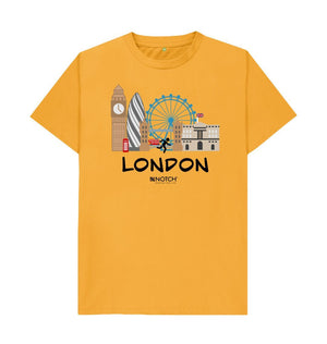 Mustard London Marathon Men's T-Shirt - Black Text