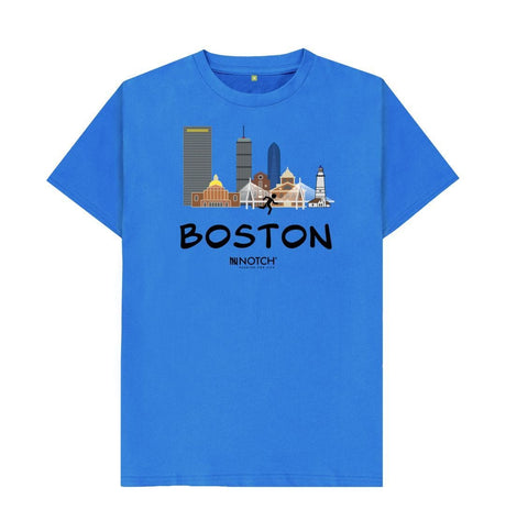 Bright Blue Men's 26.2 Black text Men's T-Shirt