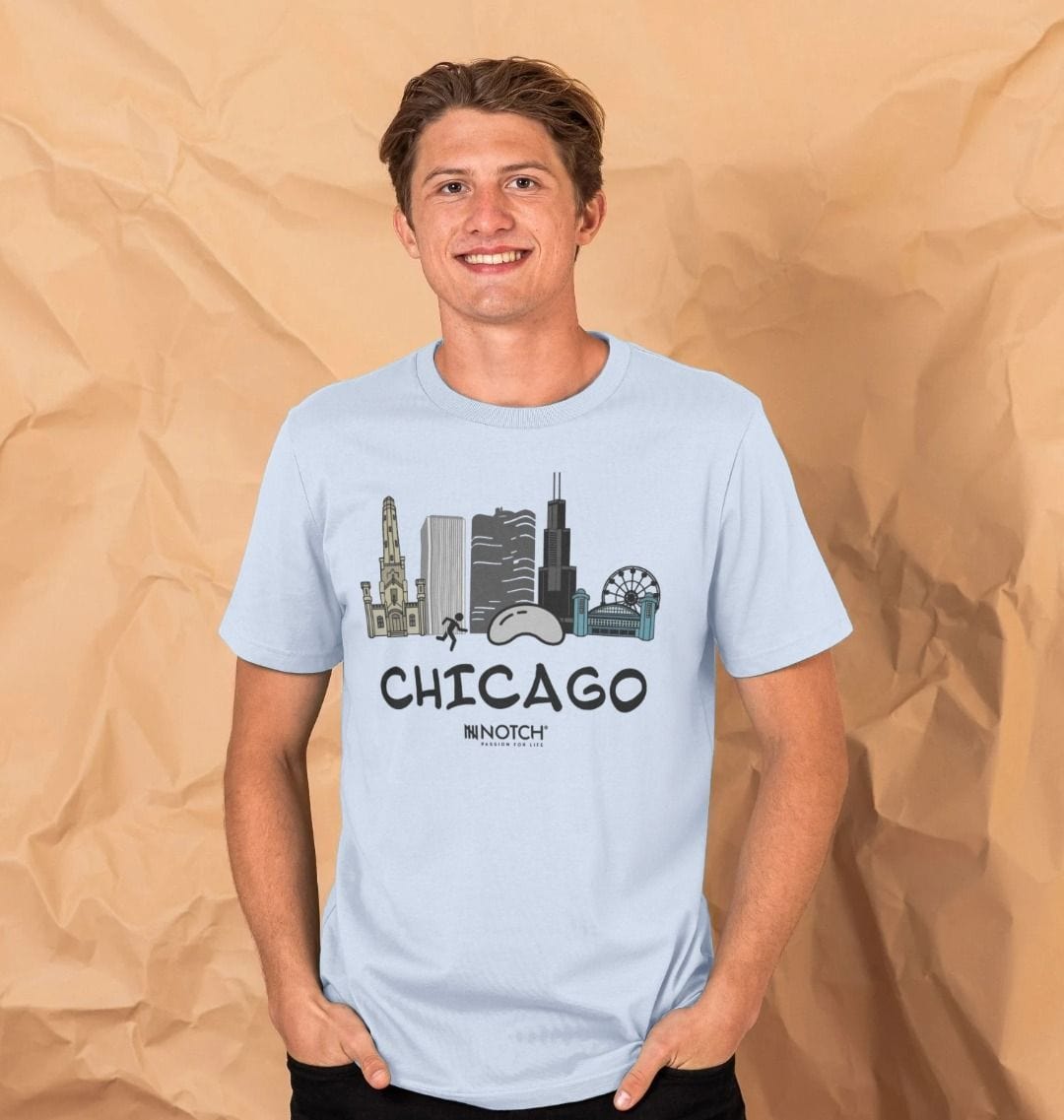 Men's 26.2 Chicago Black Text T-Shirt