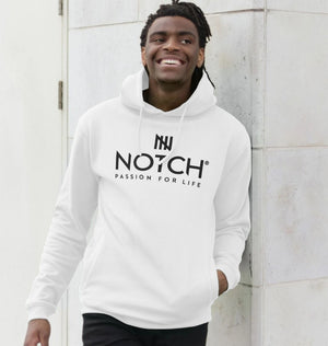 Men's Notch Logo White Hoodie