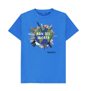 Bright Blue Men's Run The World T-Shirt