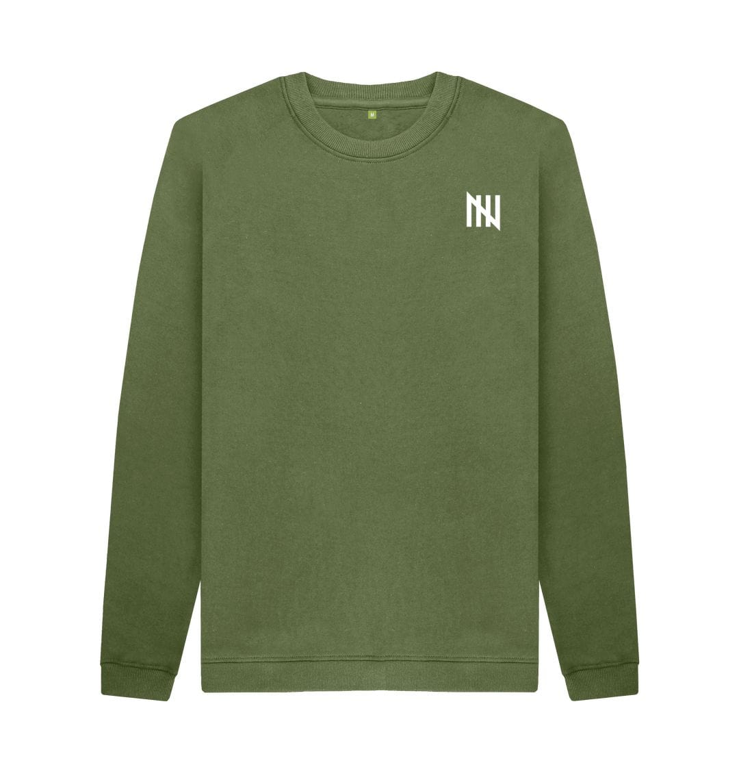 Khaki Men's Notch Gate Sweater
