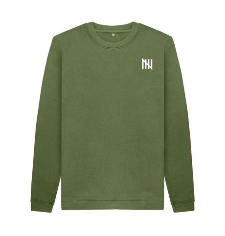Khaki Men's Notch Gate Sweater