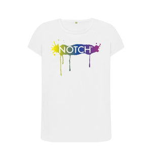 White Women's Inked Notch T-Shirt