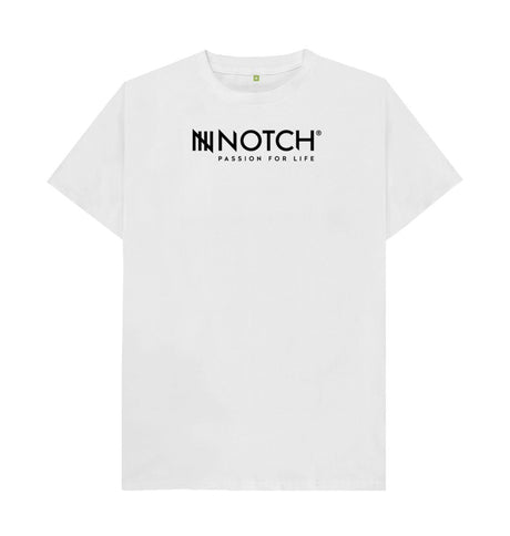 White Men's Notch Logo White T-Shirt