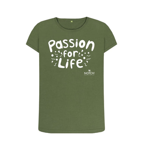 Khaki Women's Bubble Passion for Life T-Shirt