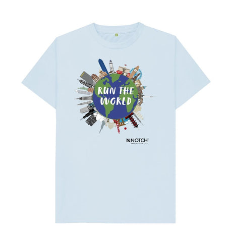 Sky Blue Men's Run The World T-Shirt