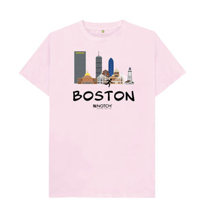 Pink Men's 26.2 Black text Men's T-Shirt