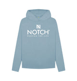 Stone Blue Women's Relaxed Fit Notch Hoodie