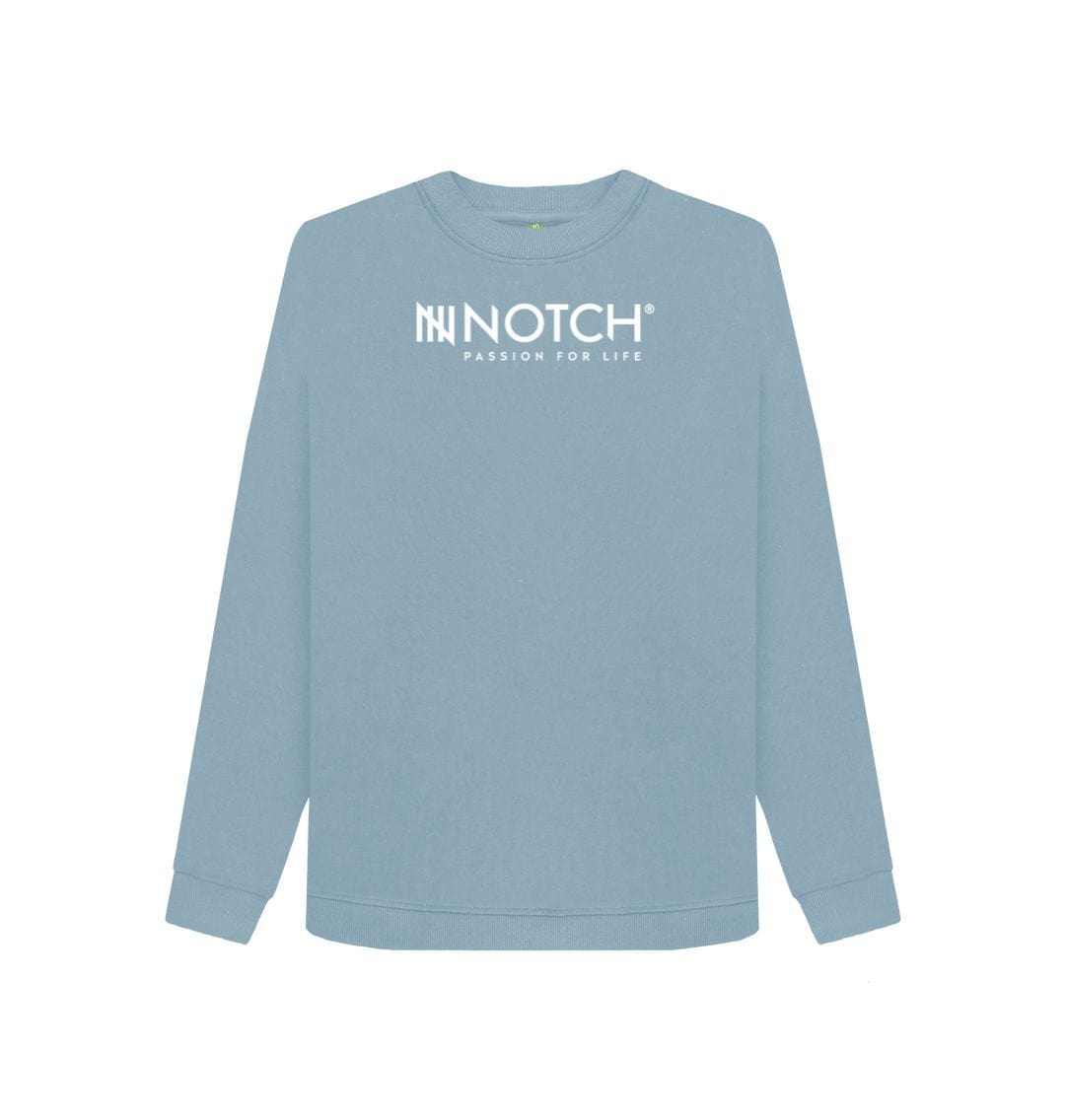 Stone Blue Women's Notch Logo Jumper