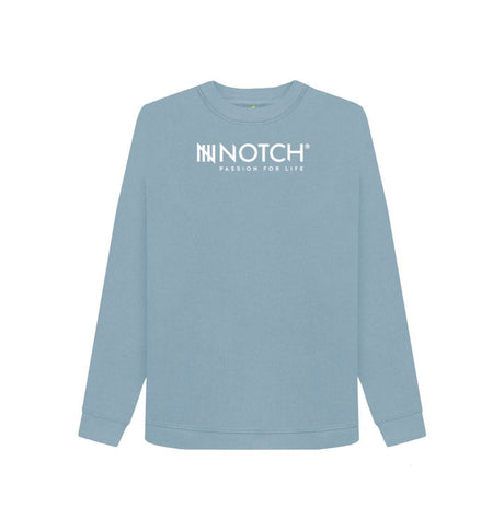 Stone Blue Women's Notch Logo Jumper