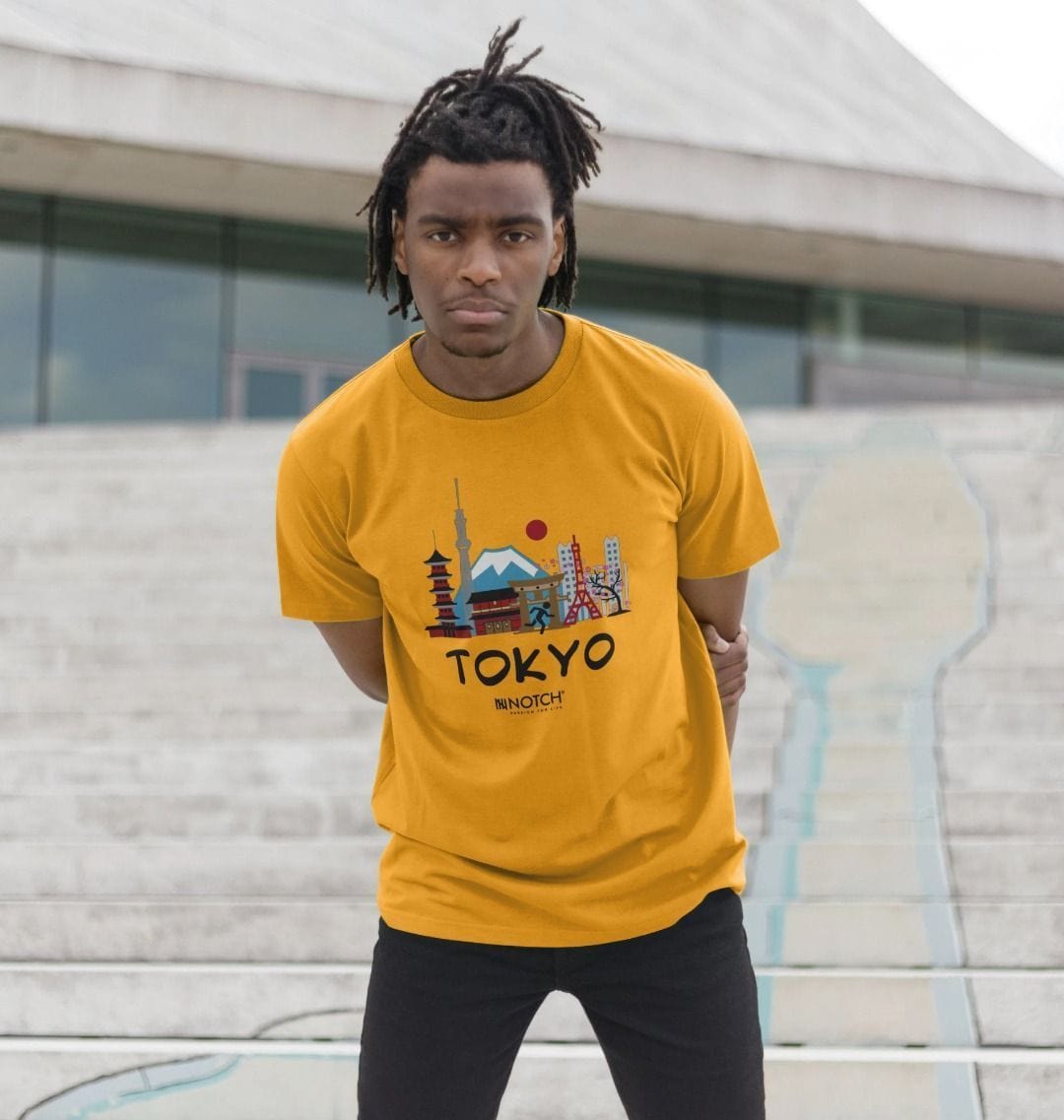 Men's 26.2 Tokyo Black Text T-Shirt