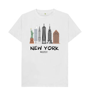 White New York 26.2 Black Text Men's T-Shirt