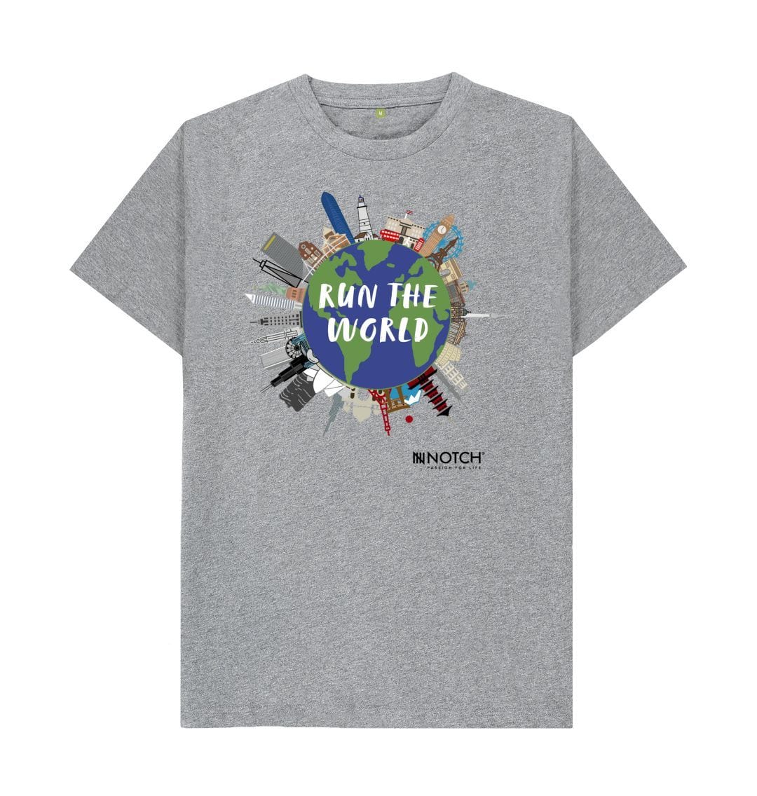 Athletic Grey Men's Run The World T-Shirt