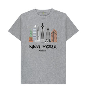 Athletic Grey New York 26.2 Black Text Men's T-Shirt
